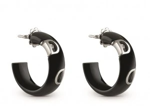 DAMIANI D-ICON ORECCHINI IN CERAMICA NERA, ORO BIANCO CON ...