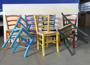 Sedia rustica legno manzano