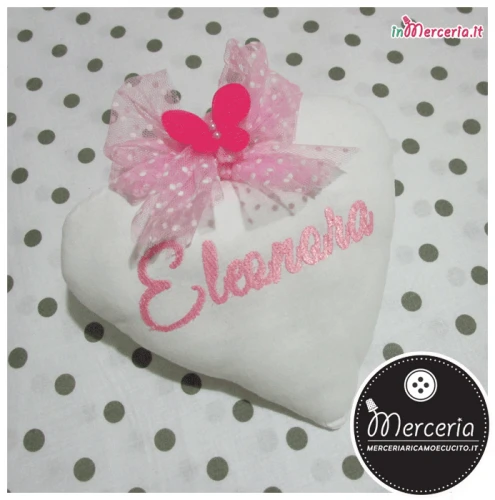 Fiocco nascita cuore per “Eleonora”